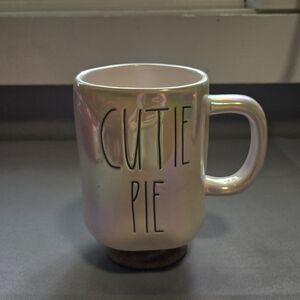 Rae Dunn Iridescent Mug with 'Cutie Pie' Design For Coffee Hot Chocolate Cozy